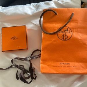 Hermes box ribbon and bag